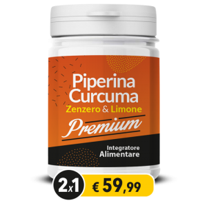 integratore alimentare-Piperina e Curcuma Zenzero e Limone Premium